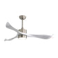 Indoor Outdoor 52" DC Ceiling Fan with Light Remote Brushed Nickel Finish