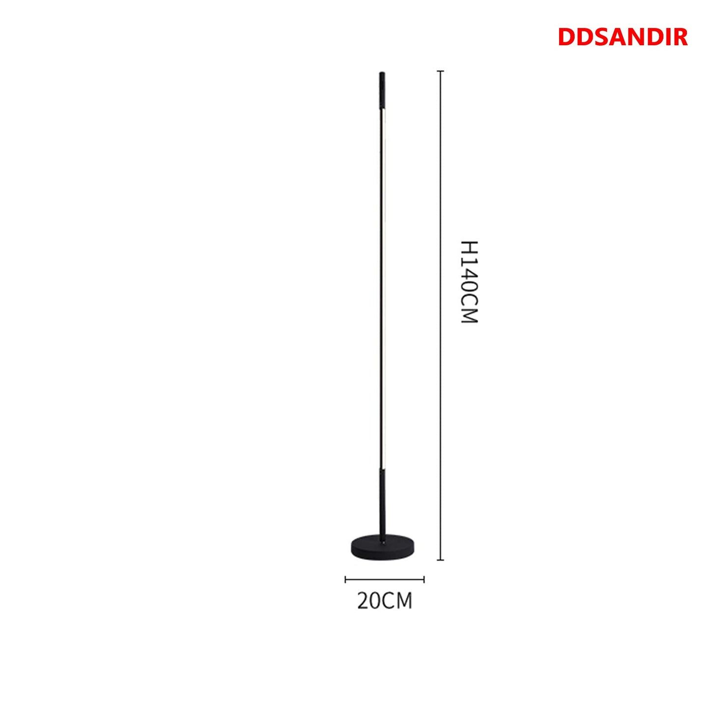 DDSANDIR Black LED Floor Lamp, Modern Nordic Design Table Lights Night Floor Lights