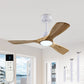 Ceiling Fan with Lights, 42'' Wood Ceiling Fan with Remote Control, Automatic Memory and Dimmable 3 Color Light / 6-Speed/Timing/Reversible. Bedroom ceilig Fan,Qiuet DC Motor,Black+Dark Wood