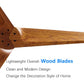 Ceiling Fans without light Remote Control Memory Settings Quiet Reversible DC Motor 52 inch Wood Ceiling Fan for Bedroom LivingRoom Patios Farmhouse Modern Dark Walnut