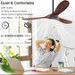 60" Wood Ceiling Fan No Lights with Remote Control