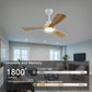 Ceiling Fan with Lights, 42'' Wood Ceiling Fan with Remote Control, Automatic Memory and Dimmable 3 Color Light / 6-Speed/Timing/Reversible. Bedroom ceilig Fan,Qiuet DC Motor,Black+Dark Wood