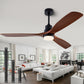 52" Wood Ceiling Fan with Lights Remote Control
