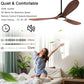 Wood Ceiling Fans with Lights and Remote Control