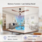 60 Inch Ceiling Fans with Lights and Remote FCC Dimmable Light Memory Quiet DC Motor Outdoor Indoor 3 Blades Wooden Ceiling Fan for Living Room Bedroom Patio Farmhouse Kitchen Black Walnut