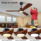 52" Wood Ceiling Fan with Lights Remote Control