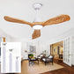 Ceiling Fans with Lights and Remote,60 Inch Unique Wood Ceiling Fan with Noiseless Reversible DC Motor,3 Blades,3 Downrods, for Farmhouse,Patio Living Room, Bedroom, Office,Indoor Outdoor(White+Wood)