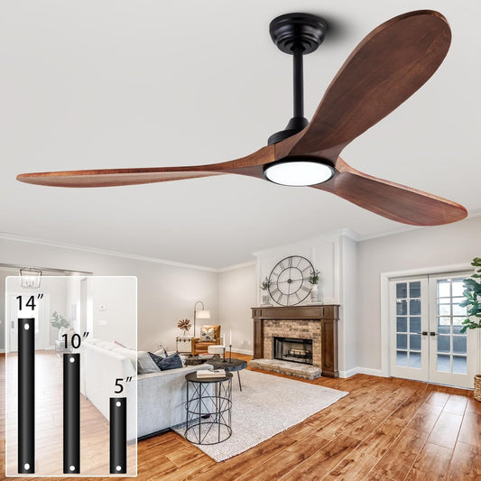 Wood Ceiling Fans with Lights and Remote Control