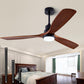 52" Wood Ceiling Fan with Lights Remote Control