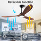 Wood Ceiling Fans with Lights and Remote Control
