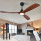 52" Wood Ceiling Fan with Lights Remote Control