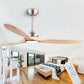 52" Wood Ceiling Fan with Lights Remote Control