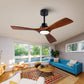 52" Wood Ceiling Fan with Lights Remote Control