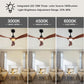 60 Inch Ceiling Fans with Lights and Remote FCC Dimmable Light Memory Quiet DC Motor Outdoor Indoor 3 Blades Wooden Ceiling Fan for Living Room Bedroom Patio Farmhouse Kitchen Black Walnut