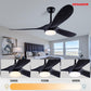 DDSANDIR Ceiling Fan with Lights Remote Control,Modern Reversible DC Motor Indoor Outdoor 3 Blades ABS Ceiling Fans for Patio Bedroom Living Room