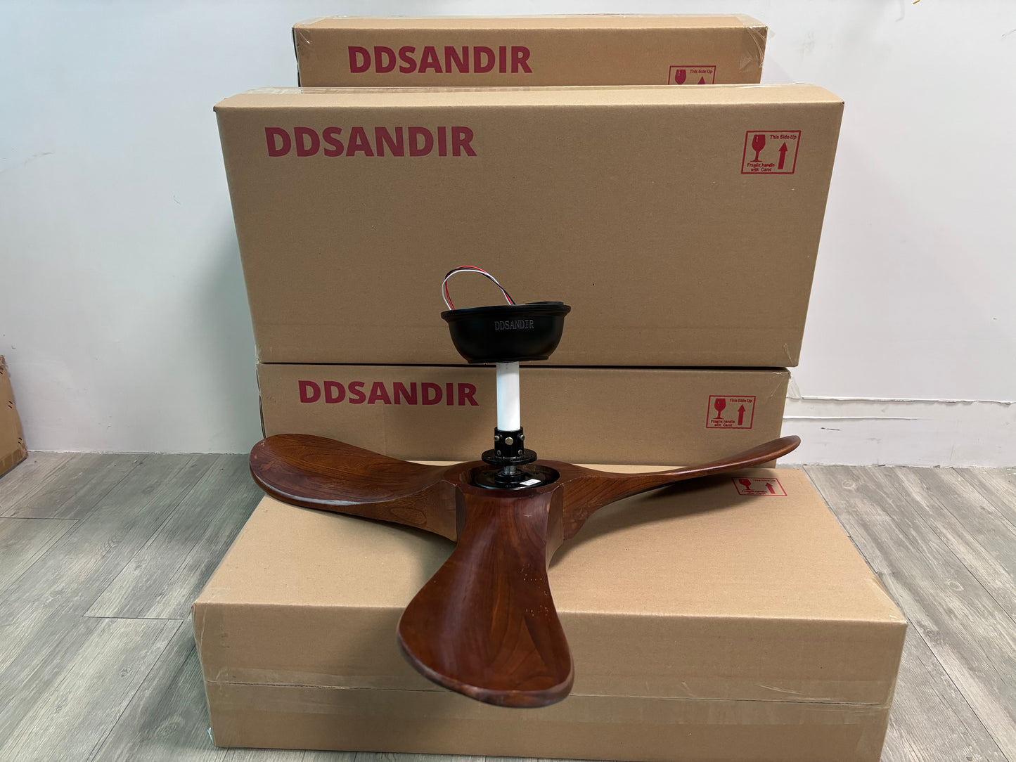 DDSANDIR Ceiling Fans for Bedrooms with Remote Control in Matte Black