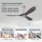 60in Wood Ceiling Fan with LED Lights DC Motor 6 Speeds Ceiling Fans Ventiladores De Techo Con Luces Led Lights