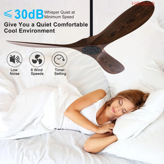 52 60 inch ABS Bland Ceiling Fan with LED Light Remote Control Motor 6 Speeds Ventiladores De Techo