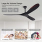 70in Black Wood Ceiling Fans Ventiladores De Techo DC Motor 6 Speeds Ventiladores De Techo Con Luces Led Lights