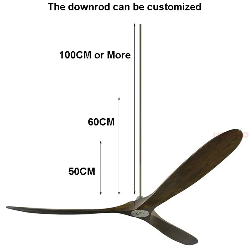 60 70In Big Size Black Ceiling Fan DC Motor 6 Speed Ceiling Fans with Remote Control  220V  Ventiladores De Techo