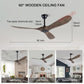 88inch Big Size Wood Ceiling Fan with LED Lights Remote Control DC Motor Ventiladores De Techo