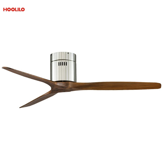 42 52 60Inch Brushed Luxury 3Wood Blade DC 85V - 260V Motor Decorative Ceiling Fan Ventilator Light Remote Control