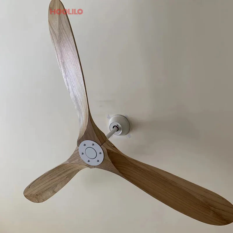 Modern Wood White Low Floor DC Motor 40W Ceiling Fans with Remote Control Simple Ceiling Fan Without Light 220V