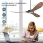 Big Size Wood Ceiling Fan with LED Lights DC Motor 6 Speeds Ceiling Fans Ventiladores De Techo Con Luces Led Lights