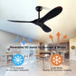 Big 60 Inch ABS Bland Ceiling Fan with LED DC Motor Remote Control ventiladores para casa