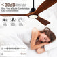 42 52 60 inch Wood Ceiling Fan with Lights Remote Control Quiet DC Motor Ventiladores De Techofor  Livingroom