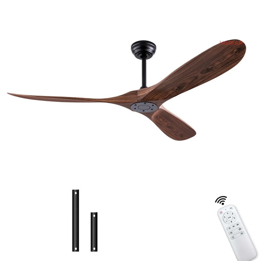 52 60 inch ABS Bland Ceiling Fan with LED Light Remote Control Motor 6 Speeds Ventiladores De Techo