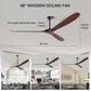 88inch Wood Ceiling Fan with LED Lights DC Motor 6 Speeds Ventiladores De Techo Con Luces Led