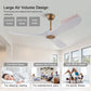 60in Wood Ceiling Fan with LED Lights DC Motor 6 Speeds Ceiling Fans Ventiladores De Techo Con Luces Led Lights