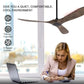 88inch Big Size Wood Ceiling Fan with LED Lights Remote Control DC Motor  Ventiladores De Techo