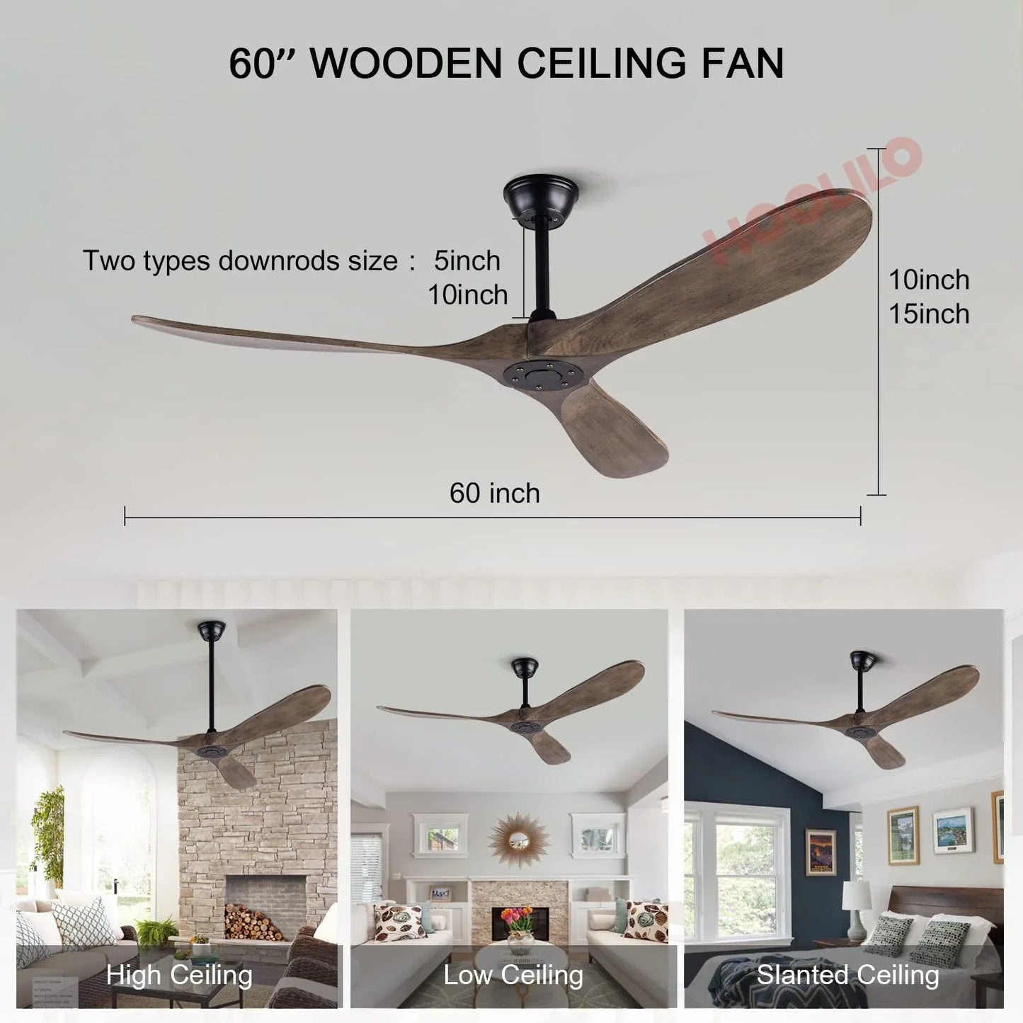 88inch Big Size Wood Ceiling Fan with LED Lights Remote Control DC Motor  Ventiladores De Techo